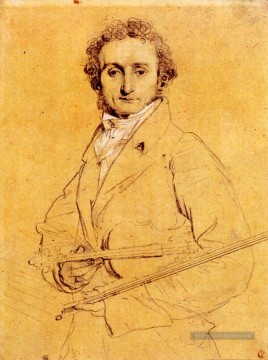  Auguste Tableau - Niccolo Paganini néoclassique Jean Auguste Dominique Ingres